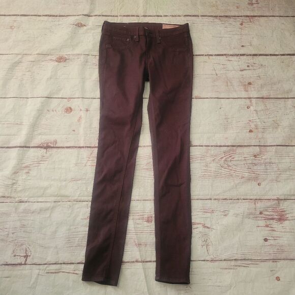 Rag & Bone Wine Coated Skinny Jean Legging Size 26 - Picture 3 of 6